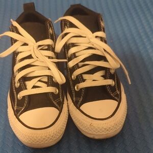 Classic Black and White Kids Sneakers